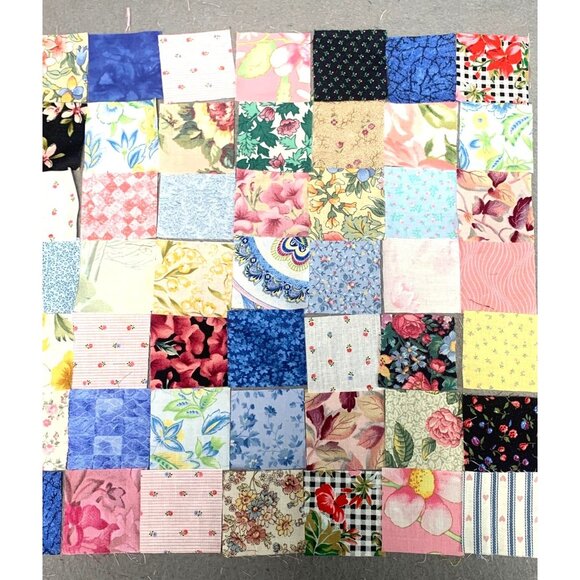 112 Precut 2” Cotton Fabric Squares - Multicolor Floral Patterns Quilting & Craf - Picture 3 of 5